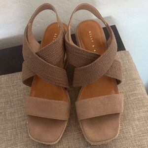 Kelly & Katie Beige Wedge Sandals